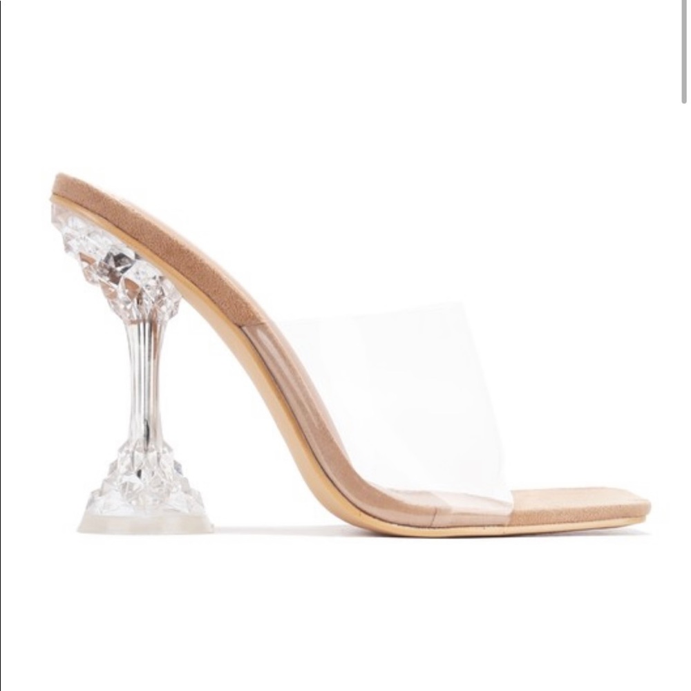 Cinderella Baddie Clear pedestal Heel